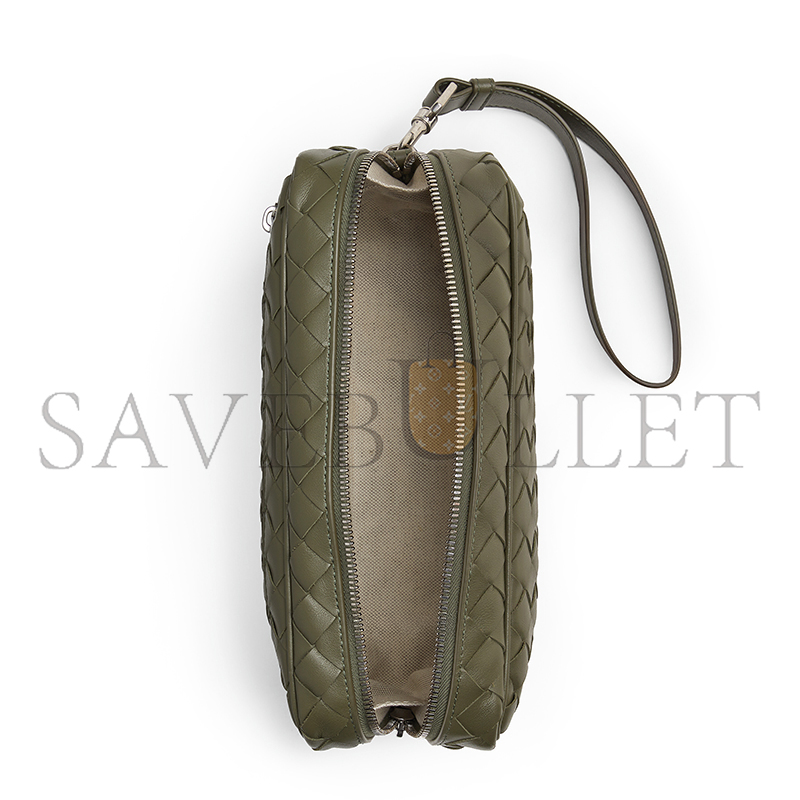 B0tt*ga Ven*ta INTRECCIATO POUCH WITH WRISTLET 777390V2HL13248 (25*15*6.5cm)